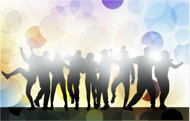 kadın ve erkek arka plan ile dans