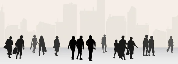 People silhouettes — Stock Vector