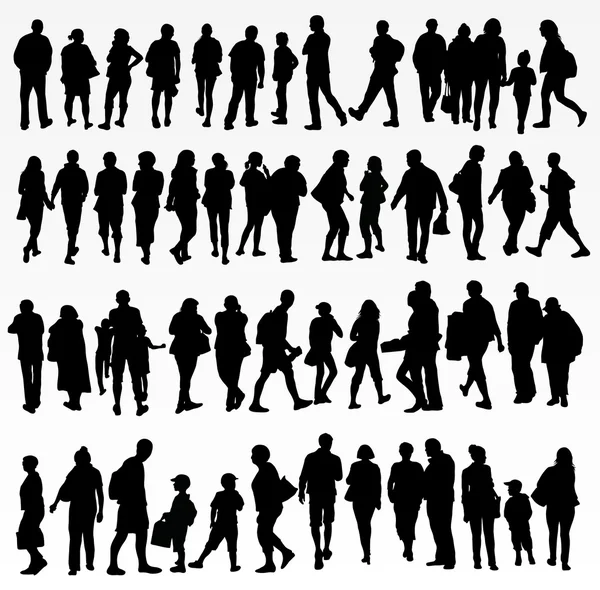 Collection de silhouettes de personnes — Image vectorielle