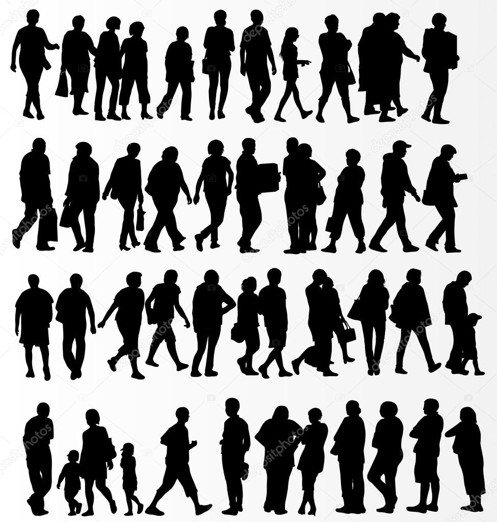 People silhouettes collection