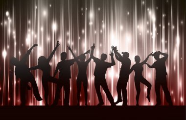 kadın ve erkek arka plan ile dans