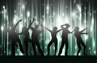 kadın ve erkek arka plan ile dans