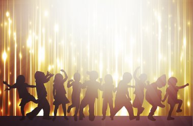 Birlikte dans mutlu çocuk