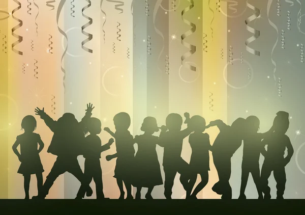 Niños felices bailando juntos — Archivo Imágenes Vectoriales