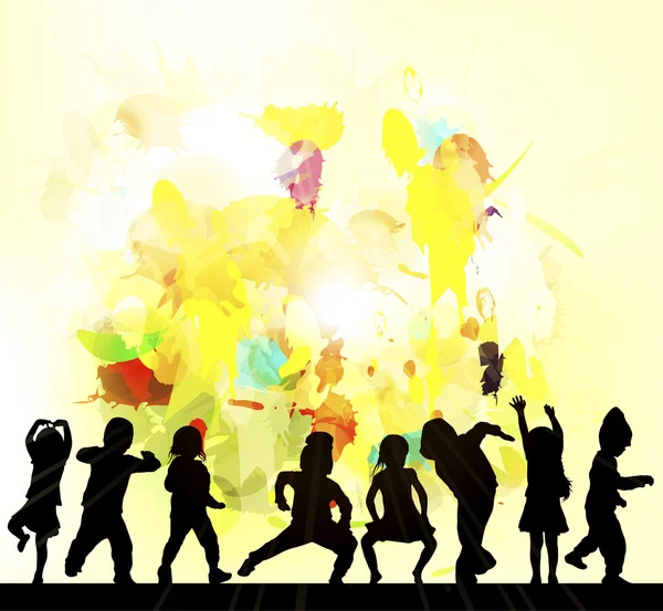 Birlikte dans mutlu çocuk