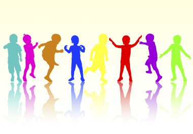 mutlu çocuklar birlikte