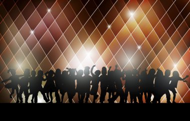 birlikte dans mutlu çocuk siluetleri