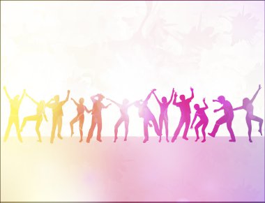 Dans eden insanlar siluetleri