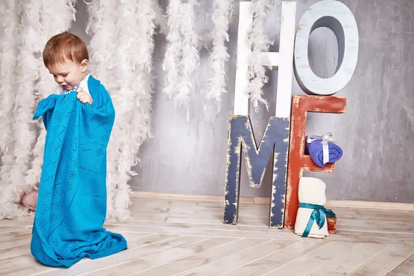 Baby boy blanked wool — Stock Photo, Image