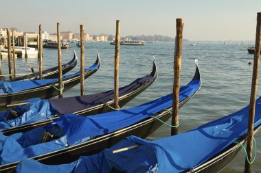 Venedik, İtalya, piazza san marco, gondollar, gondol, yaz, güneşli bir gün, yeni anahtar sözcük