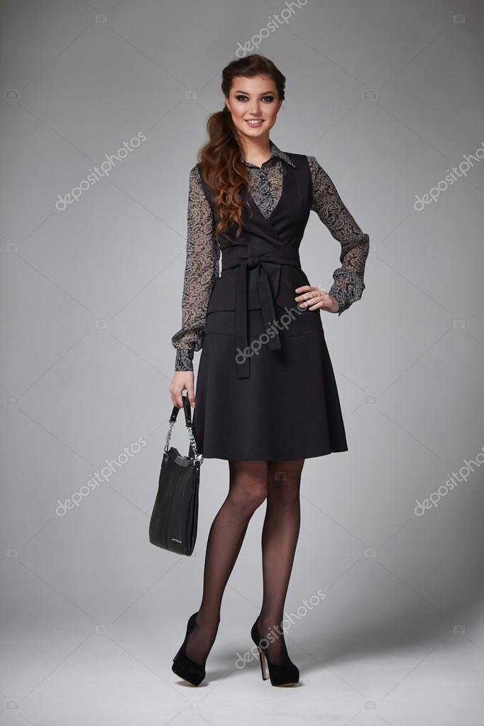 Business woman evening makeup clothes for meetings and walks