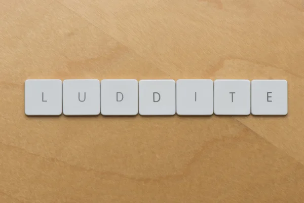 Tastaturbuchstaben-luddite — Stockfoto