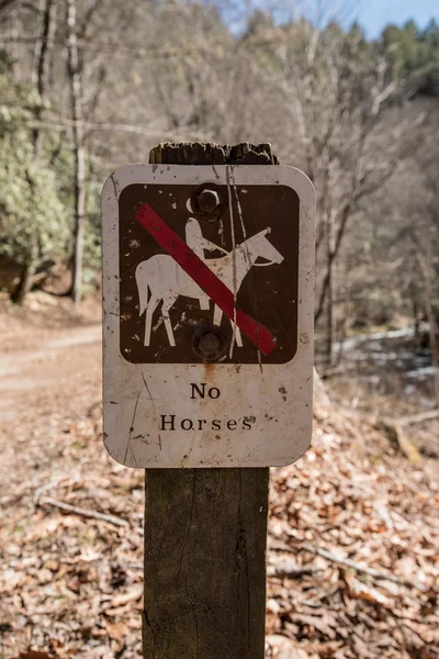 Oude No paarden teken — Stockfoto