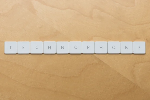 Toetsenbord Letters-Technophobe — Stockfoto