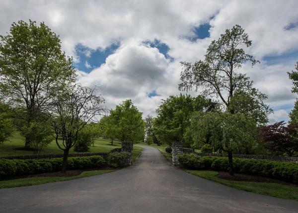 Estrada e portão de Kentucky — Fotografia de Stock