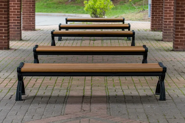 Benches At A Bus Stop — Stock Photo, Image