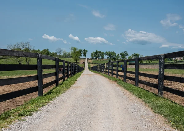 Low Angle of Gravel Farm Road — Stock Photo, Image