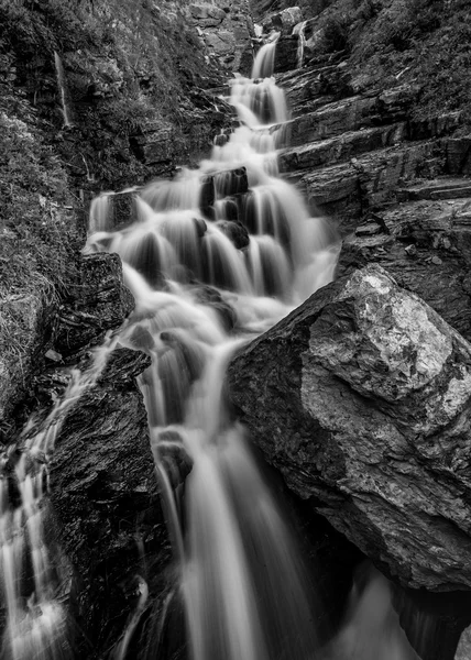 Alder Creek Falls Blanco y Negro — Foto de Stock
