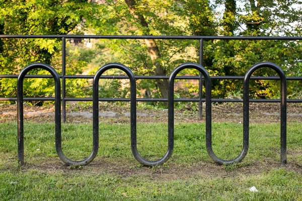 Black Modern Bike Rack — Stock Photo, Image