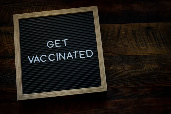 Get Vaccinated Message Wuth Copy Space — Stock Photo, Image