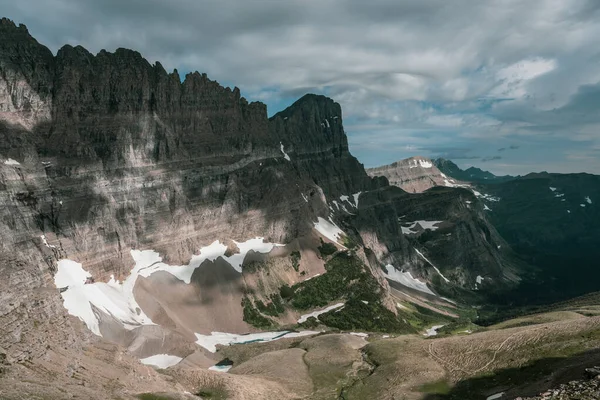 Licht Und Schatten Werfen Vom Piegan Pass Glacier National Park — Stockfoto