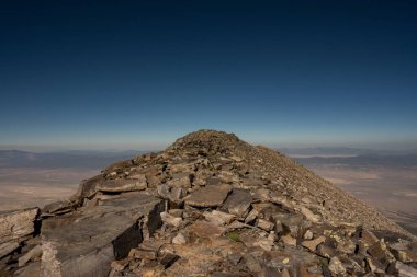 Top of Wheeler Peak and Clear Blue Sky in Great Basin national Park in Nevada clipart