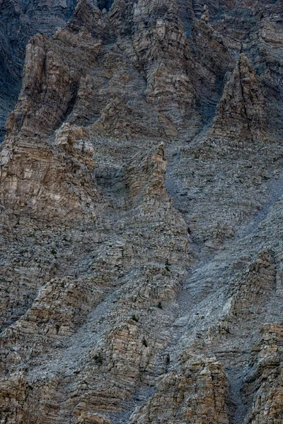 Las Aletas Roca Suelta Sobresalen Del Borde Del Pico Wheeler — Foto de Stock