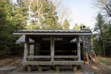 Front Porch of Mount Collins Shelter along the Appalachian Trail in Great Smoky Mountains National Park