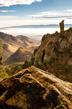 Fog Hanging Low Outside Boot Canyon in Big Bend National Park