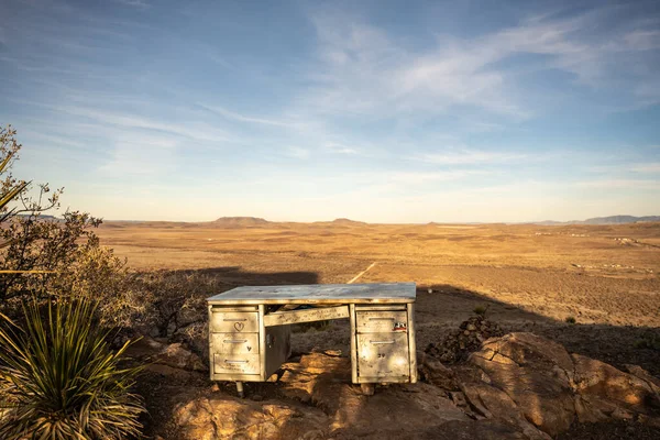 Stůl Výhledem Západní Texas — Stock fotografie