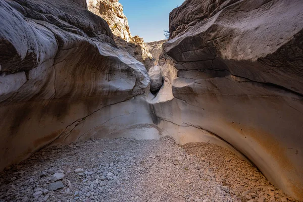 Hollowed Smooth Rocks Dry Wash Ernst Tinaja Big Bend National — Stock Photo, Image