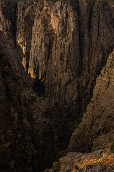 Gunnison Kara Kanyonu Ndaki Derin Kanyon Duvarları Nın Üzerinden Işık — Stok fotoğraf