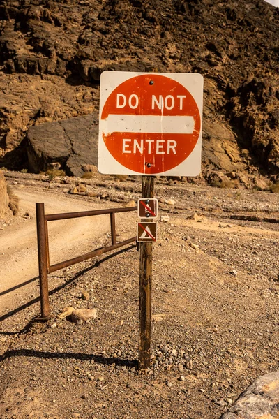 Geef Geen Teken Aan Het Einde Van Titus Canyon Death — Stockfoto