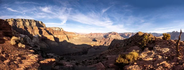 Panorama Delle Ombre Nel Grand Canyon Dal South Kaibab Trail — Foto Stock