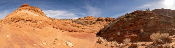 Πανόραμα Της Entrace Buckskin Gulch Από Wire Pass — Φωτογραφία Αρχείου