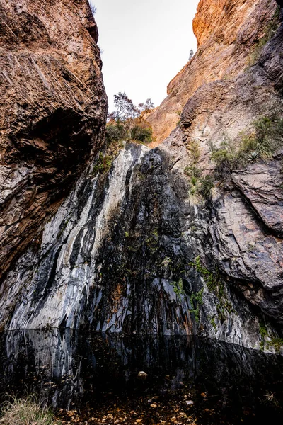 Piscina Debajo Una Cascada Seca Mayoría Parque Nacional Big Bend — Foto de Stock