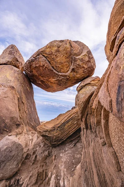 Rock Balances in Grapevine Hills in Big Bend National Park