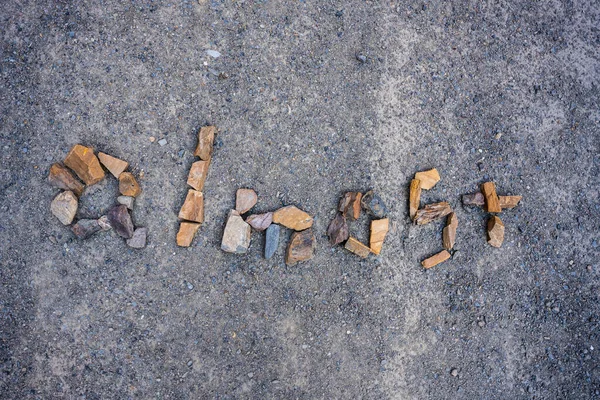 Almost Spelled Out Rocks Trail Canyon Hike Death Valley National — Stock Photo, Image