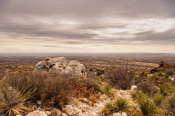 Paisaje Del Desierto Desde Las Estribaciones Sendero Parque Nacional Las — Foto de Stock