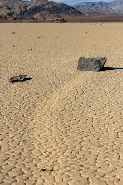 Multiple Sailing Stones Dot The Surface Of The Racetrack Playa in Death Valley National Park