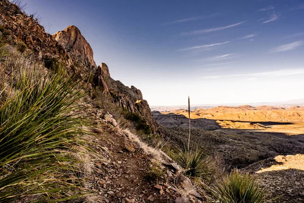 Sendero Estrecho Corta Hacia Ventana Parque Nacional Big Bend — Foto de Stock