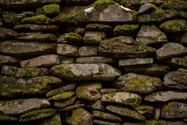 Texture Mur Pierre Empilée Long Sentier Dans Parc National Des — Photo