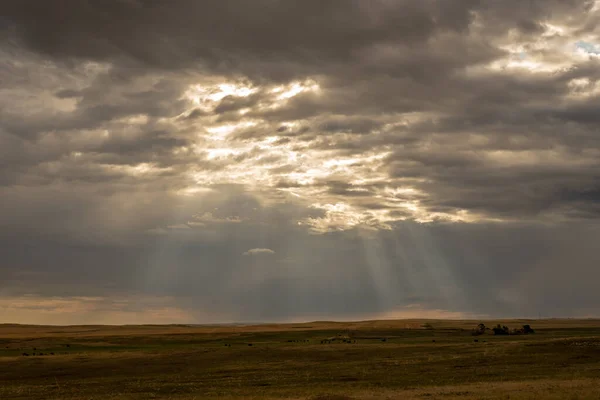 Sunrays Badlands South Dakota — Stock Photo, Image
