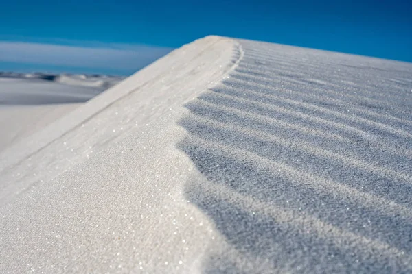 Crest Sand Sparkling White Sand Dune New Mexico — Stock Photo, Image