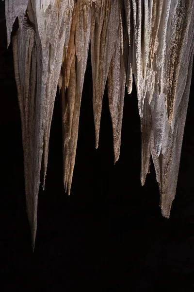 Close Van Bodem Van Kroonluchter Carlsbad Caverns National Park — Stockfoto