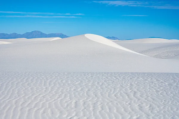 Crest Gypsum Sand Dune San Andres Mountains Distance New México — Fotografia de Stock