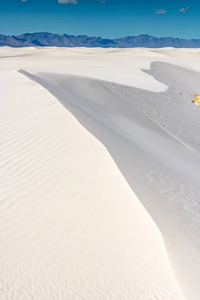 Бесконечные Песчаные Дюны Исчезают Основании Гор Сан Андрес Национальном Парке — стоковое фото