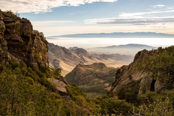 Capas Montañas Derraman Desde Boot Canyon Parque Nacional Big Bend — Foto de Stock