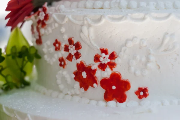 Detalhes da flor do bolo de casamento — Fotografia de Stock