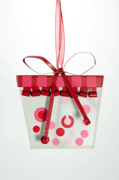Julepynt Rød og Pink gave - Stock-foto